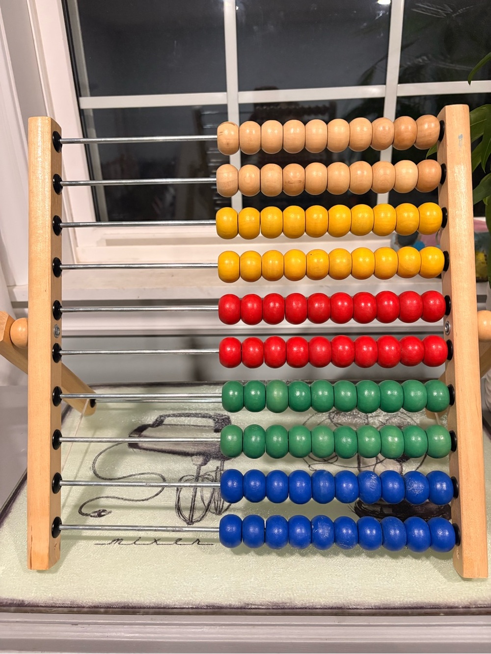 Wooden Kids Abacus Toy - Multicolor Counting Beads